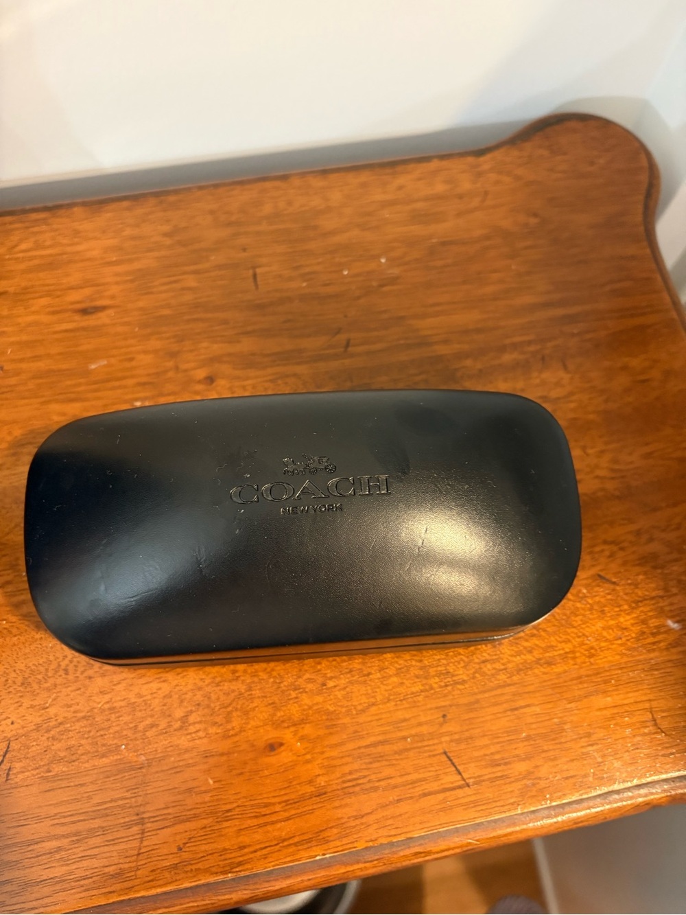 Coach Black Leather Eyewear Case